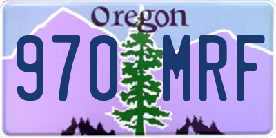 OR license plate 970MRF