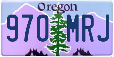 OR license plate 970MRJ