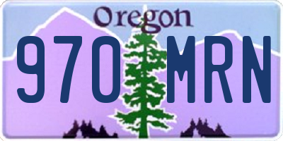 OR license plate 970MRN