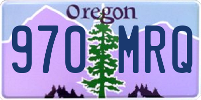OR license plate 970MRQ