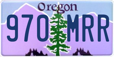 OR license plate 970MRR
