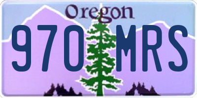 OR license plate 970MRS
