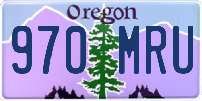 OR license plate 970MRU