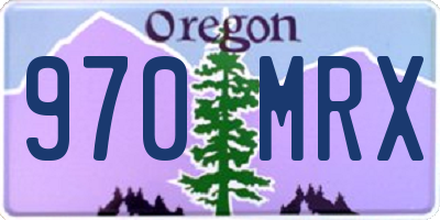 OR license plate 970MRX
