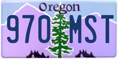 OR license plate 970MST