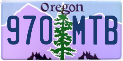 OR license plate 970MTB