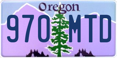 OR license plate 970MTD