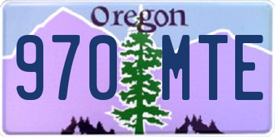 OR license plate 970MTE