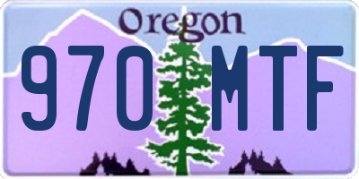 OR license plate 970MTF