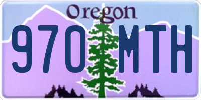 OR license plate 970MTH