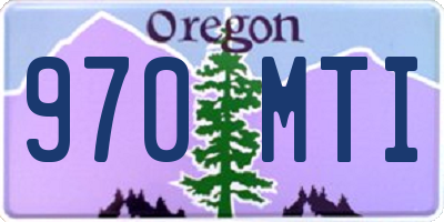 OR license plate 970MTI