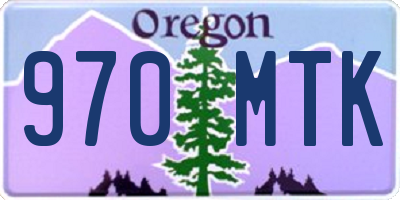 OR license plate 970MTK