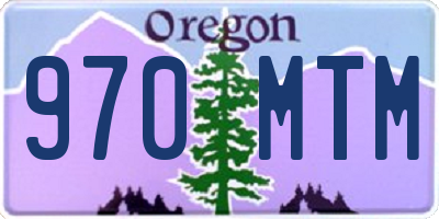 OR license plate 970MTM