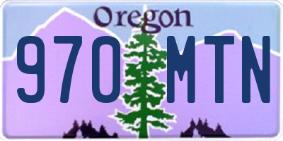 OR license plate 970MTN