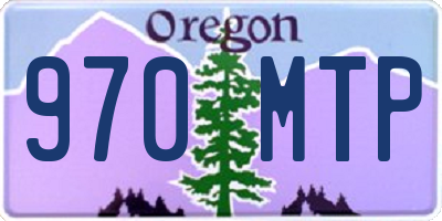 OR license plate 970MTP