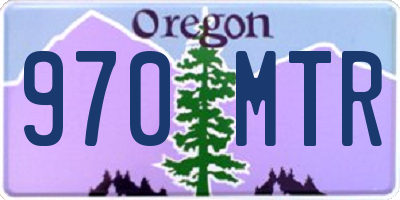 OR license plate 970MTR