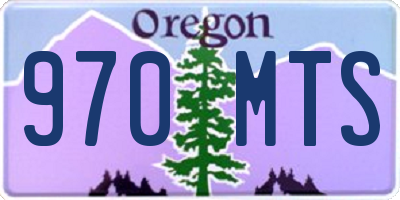 OR license plate 970MTS