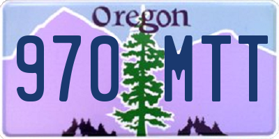 OR license plate 970MTT
