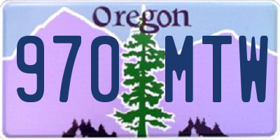 OR license plate 970MTW