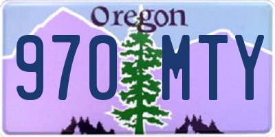 OR license plate 970MTY