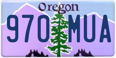 OR license plate 970MUA