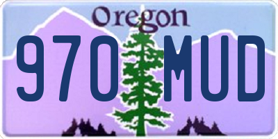 OR license plate 970MUD