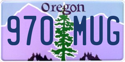 OR license plate 970MUG