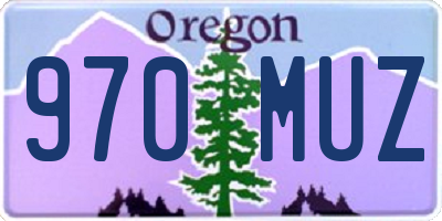 OR license plate 970MUZ