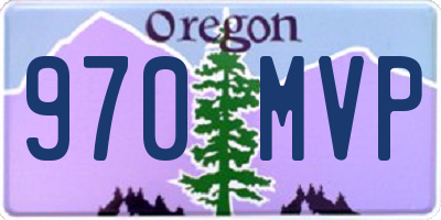 OR license plate 970MVP