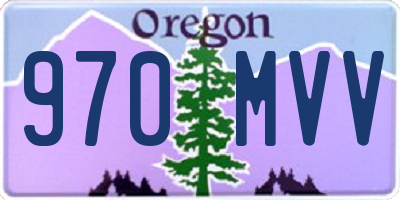 OR license plate 970MVV