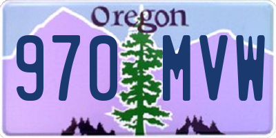 OR license plate 970MVW