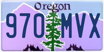 OR license plate 970MVX