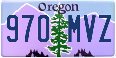 OR license plate 970MVZ