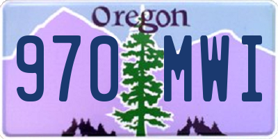 OR license plate 970MWI