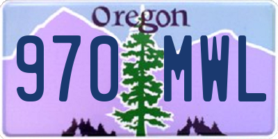 OR license plate 970MWL