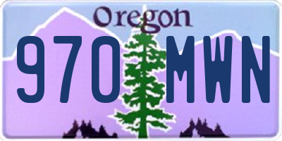 OR license plate 970MWN