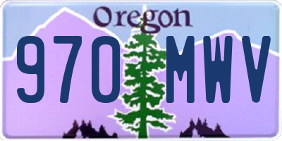 OR license plate 970MWV
