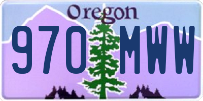 OR license plate 970MWW