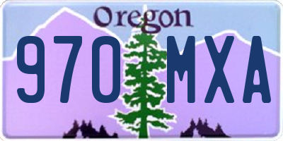 OR license plate 970MXA