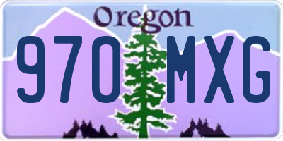 OR license plate 970MXG