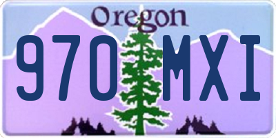 OR license plate 970MXI