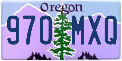 OR license plate 970MXQ