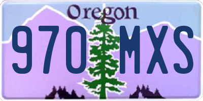 OR license plate 970MXS