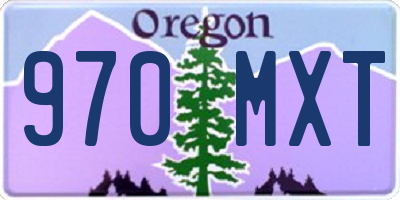 OR license plate 970MXT