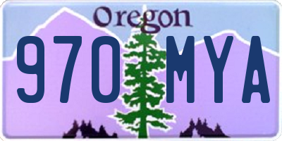 OR license plate 970MYA