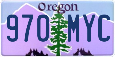 OR license plate 970MYC