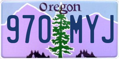 OR license plate 970MYJ