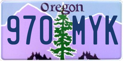 OR license plate 970MYK