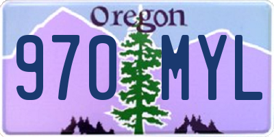 OR license plate 970MYL