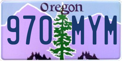 OR license plate 970MYM